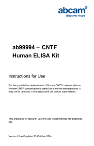 ab99994 – CNTF Human ELISA Kit Instructions for Use