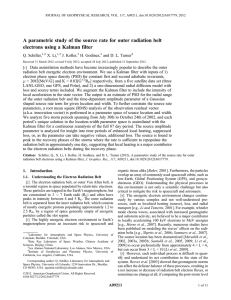 A parametric study of the source rate for outer radiation... electrons using a Kalman filter