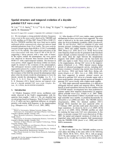 Spatial structure and temporal evolution of a dayside ‐G. Zong, W. Liu,