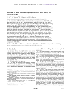 Behavior of MeV electrons at geosynchronous orbit during last