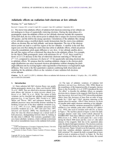 Adiabatic effects on radiation belt electrons at low altitude