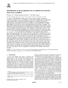 Quantification of the precipitation loss of radiation belt electrons Weichao Tu,