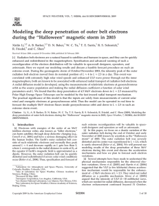 Modeling the deep penetration of outer belt electrons Xinlin Li,