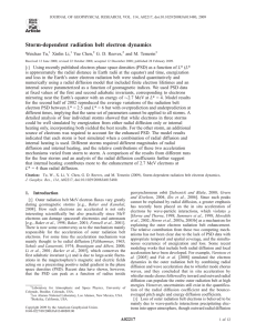 Storm-dependent radiation belt electron dynamics Weichao Tu, Xinlin Li, Yue Chen,