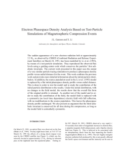 Electron Phasespace Density Analysis Based on Test-Particle