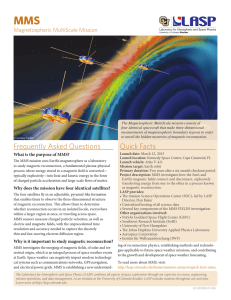 MMS Magnetospheric MultiScale Mission