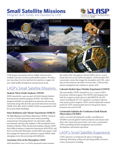 Small Satellite Missions Designed, Built, Tested, and Operated by LASP