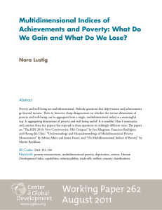 Multidimensional Indices of Achievements and Poverty: What Do Nora Lustig