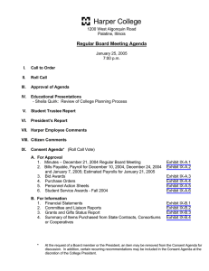 Regular Board Meeting Agenda