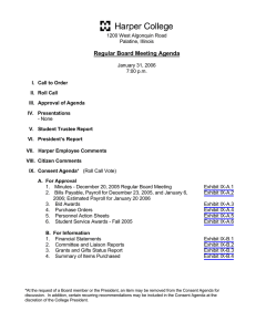 Regular Board Meeting Agenda