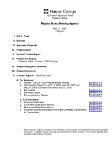 Regular Board Meeting Agenda