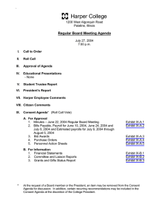 Regular Board Meeting Agenda