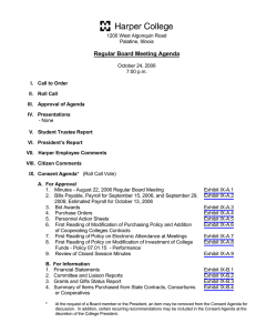 Regular Board Meeting Agenda