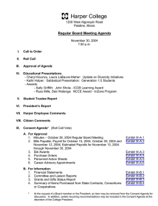 Regular Board Meeting Agenda