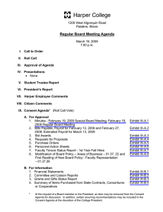 Regular Board Meeting Agenda