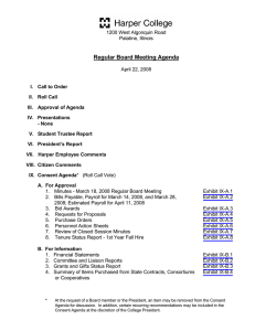 Regular Board Meeting Agenda