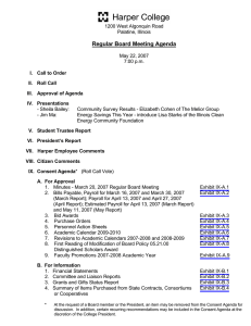 Regular Board Meeting Agenda