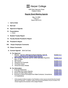 Regular Board Meeting Agenda