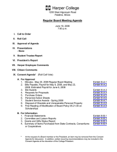Regular Board Meeting Agenda