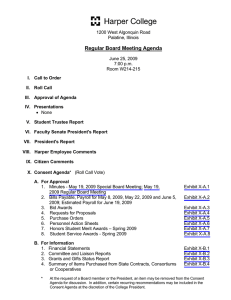 Regular Board Meeting Agenda