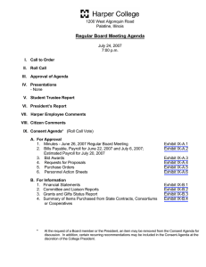 Regular Board Meeting Agenda