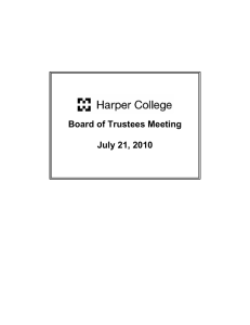 Board of Trustees Meeting  July 21, 2010