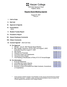 Regular Board Meeting Agenda
