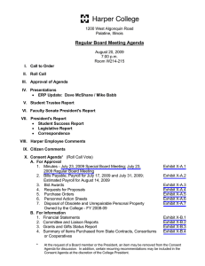 Regular Board Meeting Agenda