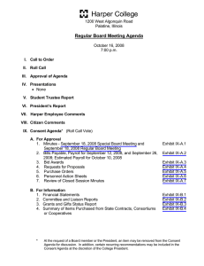 Regular Board Meeting Agenda