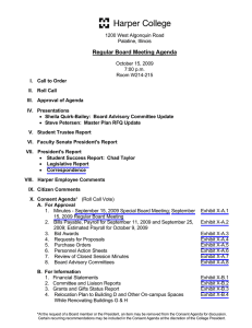 Regular Board Meeting Agenda