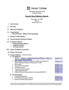 Regular Board Meeting Agenda