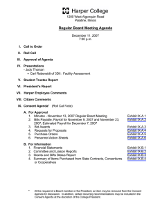 Regular Board Meeting Agenda