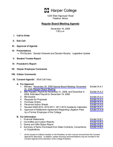 Regular Board Meeting Agenda