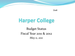 Budget Status Fiscal Year 2011 &amp; 2012 May 11, 2011 Draft