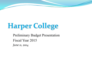 Preliminary Budget Presentation Fiscal Year 2015 June 11, 2014