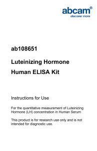 ab108651 Luteinizing Hormone Human ELISA Kit Instructions for Use