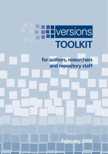 TOOLKIT for authors, researchers and repository staff February 2008