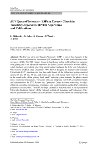 EUV SpectroPhotometer Variability Experiment and Calibrations L. Didkovsky