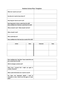 Student Action Plan: Template