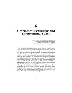 6 Government Institutions and Environmental Policy