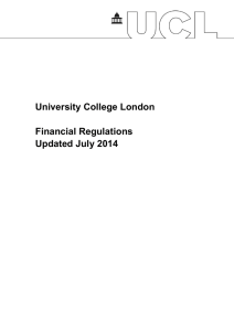 University College London Financial Regulations Updated July 2014