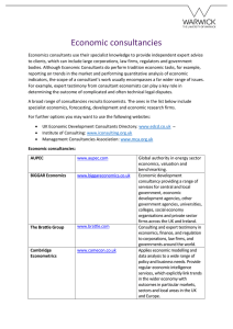 Economic consultancies