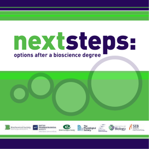 next steps: options after a bioscience degree