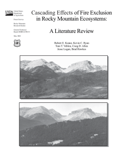 Cascading Effects of Fire Exclusion in Rocky Mountain Ecosystems: A Literature Review