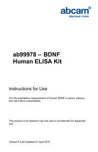 ab99978 – BDNF Human ELISA Kit Instructions for Use