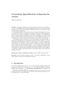 Uncertainty Quantification in Bayesian In- version Andrew M Stuart