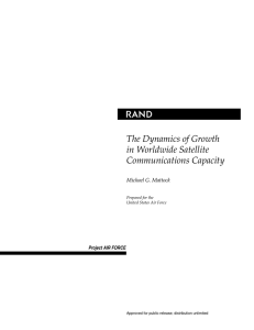 R The Dynamics of Growth in Worldwide Satellite Communications Capacity