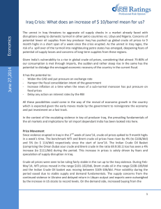 Iraq Crisis: What does an increase of $ 10/barrel mean...