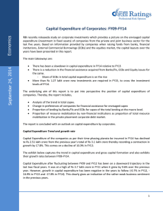 Capital Expenditure of Corporates: FY09-FY14 s