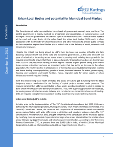 Urban Local Bodies and potential for Municipal Bond Market s ic m